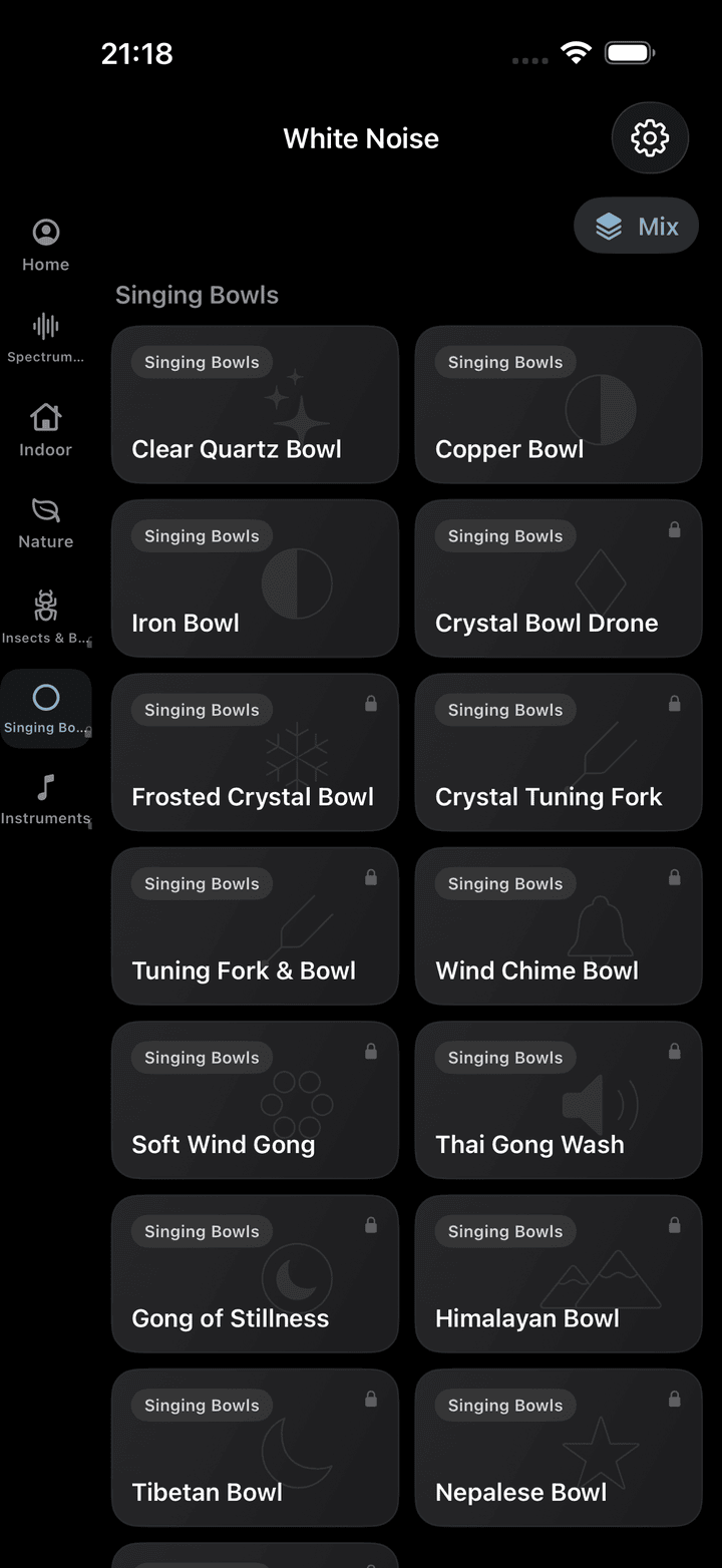 Singing bowls and instruments